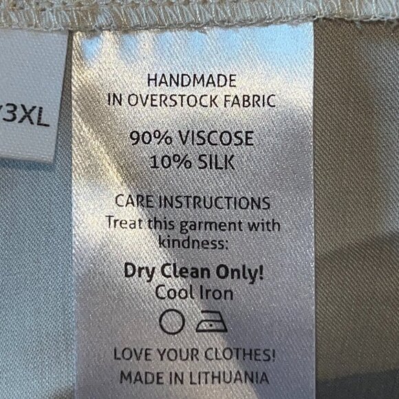 HOUSE OF AZOIIA SILK BLEND BLUE FLOWERS KAFTAN DRESS - NEW WITH TAGS - XXL/3XL - Picture 16 of 16